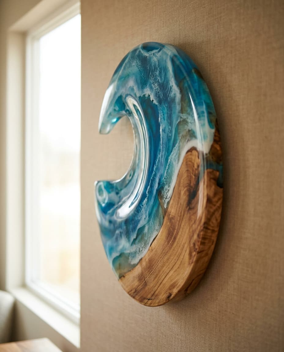 Wood & Resin Wave Art