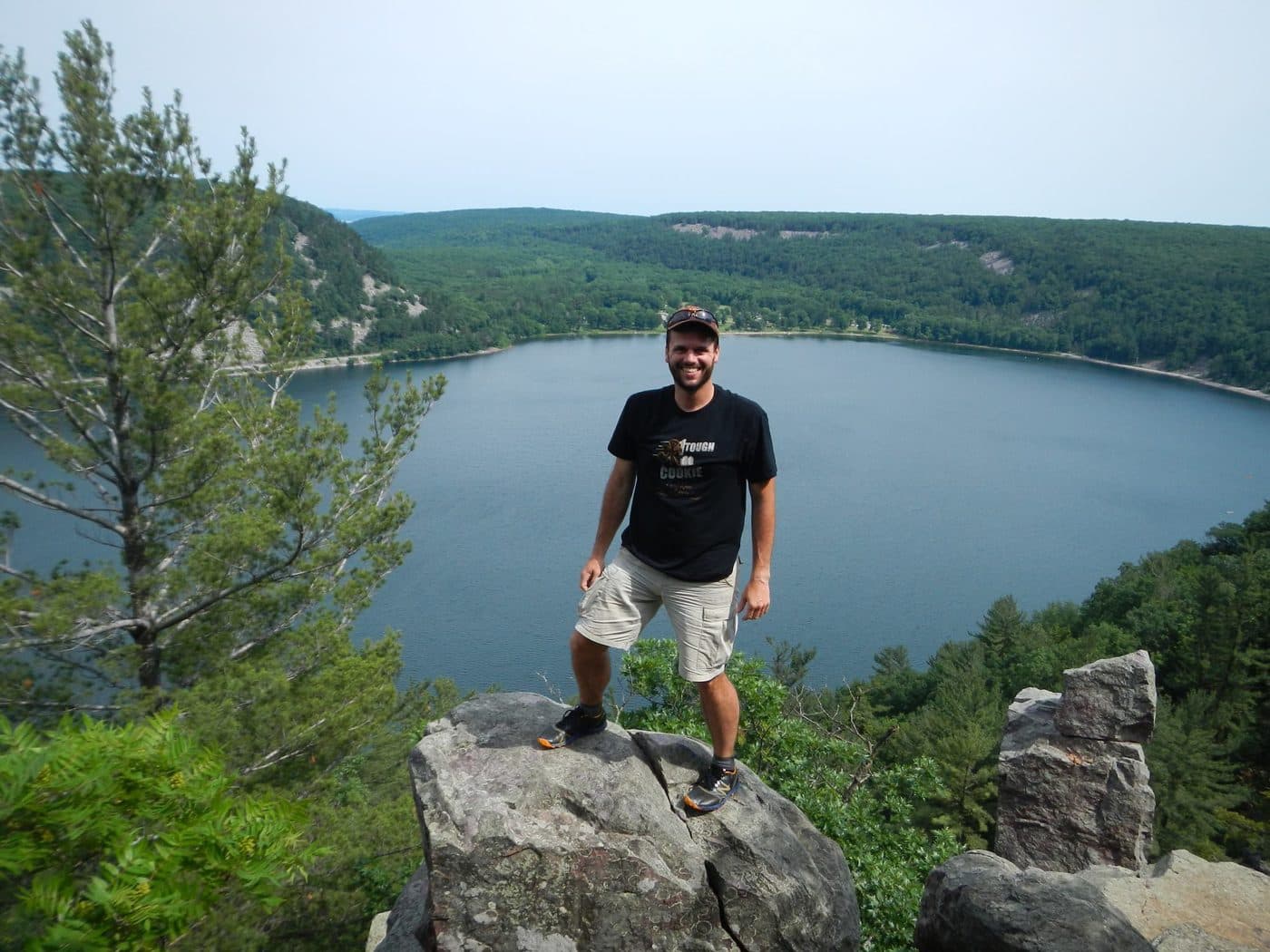 Dan Crouse overlooking Devil's Lake, Wisconsin